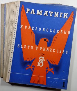 Památník X. sletu všesokolského v Praze 1938 - 13 sešitů