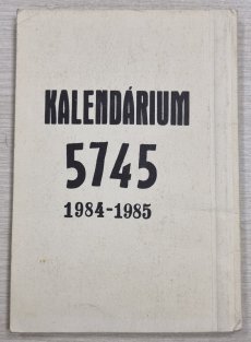 Luach - kalendárium 5745 ( Židovský kalendář 1984-1985 )