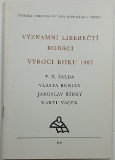 Významní liberečtí rodáci výročí roku 1987 