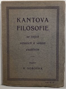 Kantova filosofie ve svých vztazích k vědám exaktním