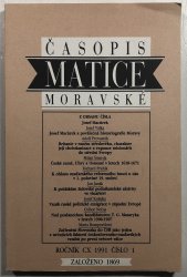 Časopis Matice moravské - ročník CX číslo 1 - 