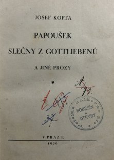 Papoušek slečny z Gottliebenů a jiné prózy