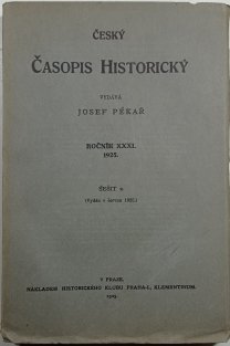 Český časopis historický - ročník XXXI, sešit 2.