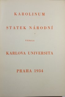 Karolinum, statek národní