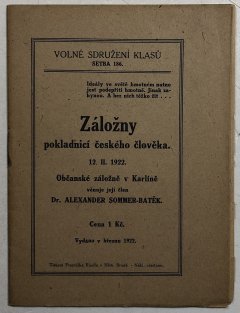 Záložny pokladnicí českého člověka