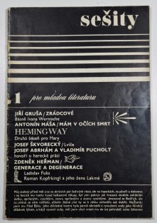 Sešity 1/ 1966 pro mladou literaturu 