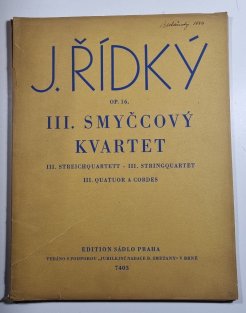 III. Smyčcový kvartet OP. 16