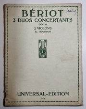 Bériot - 3 duos concertant OP. 57 ( 2 violins ) - 