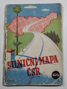 Silniční mapa ČSR 1:600 000