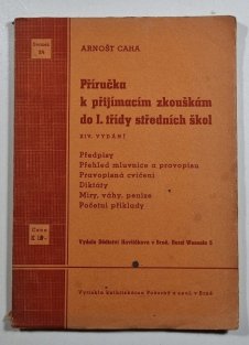 Příručka k přijímacím zkouškám do I. třídy středních škol