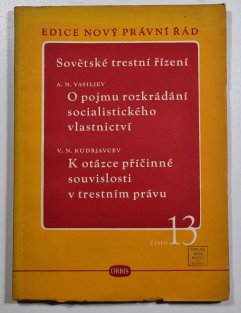 Sovětské trestní řízení / O pojmu rozkrádání socialistického vlastnictví / K otázce příčinné souvislosti v trestním právu