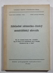 Základní německo-český zemědělský slovník - 