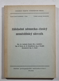 Základní německo-český zemědělský slovník