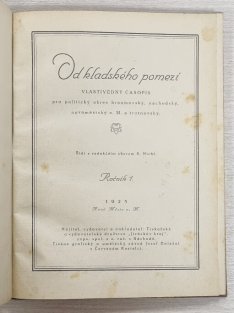 Od kladského pomezí -  roč. 1 - 14  (KOMPLET)