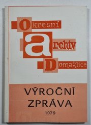 Okresní archiv Domažlice - výroční zpráva za rok 1979 - 