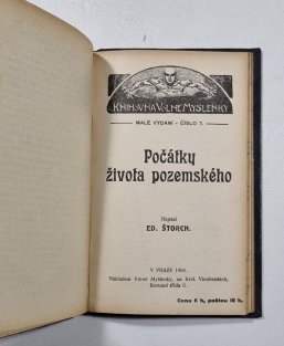 Náboženství a škola / Florian, bývalý svatý / Listy katolického kněze / O katolickém mnohobožství / Otcové Volné myšlenky / Vede náboženství a nevěra k omrzelosti života? /Počátky života pozemského / Příroda učitelkou a vychovatelkou lidstva  /