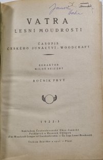 Vatra zálesáckého junáctví (lesní moudrosti) 1-10 / 1922-3 ročník I.