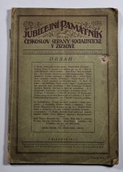 Jubilejní památník - 25 let Československé strany socialistické v Žižkově - 