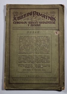 Jubilejní památník - 25 let Československé strany socialistické v Žižkově