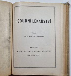 Kriminalistický sborník 1-12 / 1957 + příloha Soudní lékařství 