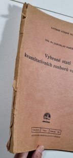 Vybrané stati kvantitativních rozborů vážkových