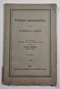 Přehled matematiky I. Aritmetika a algebra