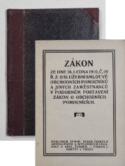 Zákon ze dne 16. ledna 1910, č. 20 ř.z. o služební smlouvě obchodních pomocníků a jiných zaměstnanců v podobném postavení zákon o obchodních pomocnících - 