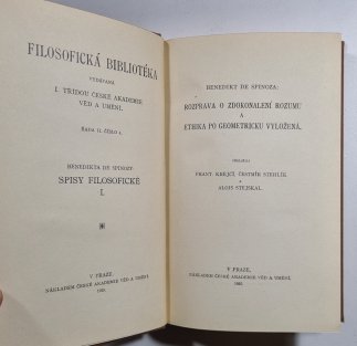 Rozprava o zdokonalení rozumu a ethika po geometricku vyložená
