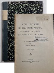 M. Tulli Ciceronis pro Sex. Roscio Amerino, de imperio Cn. Pompei, pro archia poeta orationes - 