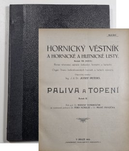 Hornický věstník a hornické a hutnické listy - Paliva a topení č. 1-12 / 1925, ročník VII.