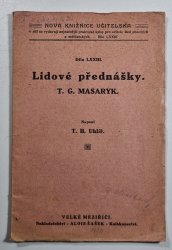 Lidové přednášky - T.G. Masaryk - 