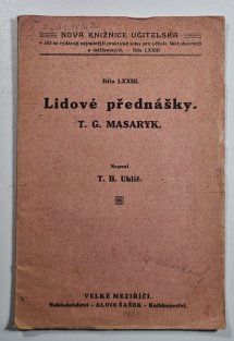 Lidové přednášky - T.G. Masaryk