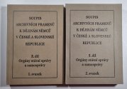 Soupis k archivních pramenů k dějinám Němců v České a Slovenské republice 5 díl - Orgány státní správy a samosprávy 1+2 svazek - 