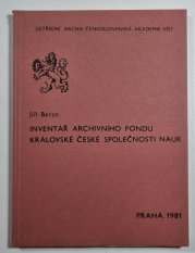 Inventář archivního fondu Královské české společnosti nauk (1784-1952) - 