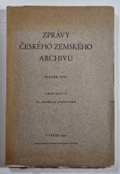 Zprávy českého zemského archivu sv. VIII. - 