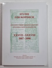 Studie o rukopisech XXXVII - XXXVIII, 2007-2008 - 