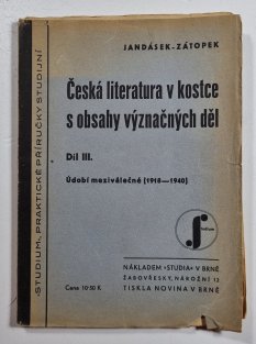 Česká literatura v kostce s obsahy význačných děl III.