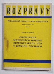 Chemismus matečních hornin zemědělských půd v jižních čechách - 