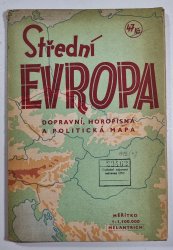 Střední Evropa - dopravní, horopisná a politická mapa - 1:1,500.000