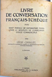 Kniha francouzsko - české konversace