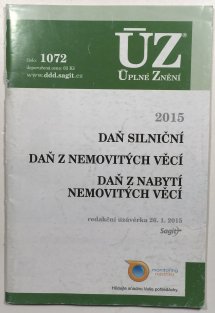 ÚZ 1072 - Daň silniční, daň z nemovitých věcí, daň z nabytí nemovitých věcí