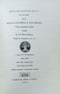 Kasta živořící a jiné prosy