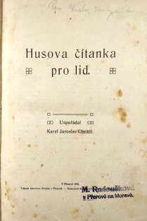 Husova čítanka pro lid / Nerudova čítanka / Palackého čítanka