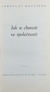 Jak se chovati ve společnosti