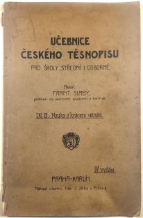 Učebnice českého těsnopisu pro školy střední i odborné II.