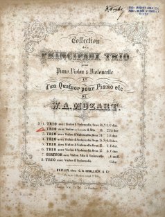 Collection des Principaux trio pour Piano, Violon & Violoncelle