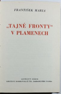 Tajné fronty v plamenech