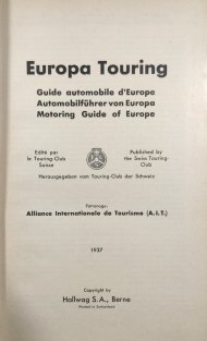 Europa Touring - Guide automobile / Automobilführer / Motoring Guide