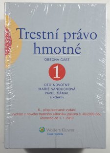 Trestní právo hmotné 1 - 3  obecná část