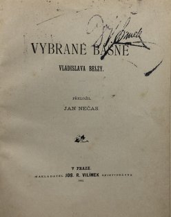 Vybrané básně Vladislava Belzy, Tři básně Julia Slowackého, Národní písně polské, Vybrané básně Vladimíra Zagórského